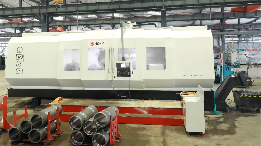 安阳鑫盛机床股份有限公司AD55液压支架缸体试件加工演示